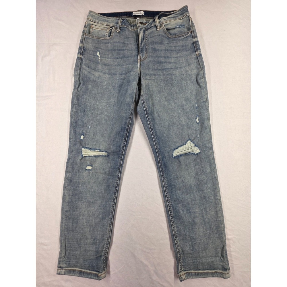 Studio Blue Denim Jeans Pants 32 Distressed Y2K Light Wash Mid Rise